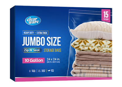 Clearware® 10-Gallon Storage Bags