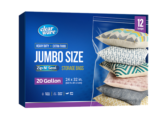 Clearware® 20-Gallon Storage Bags
