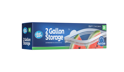 Clearware® 2-Gallon Storage Bags