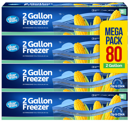 Clearware® 2-Gallon Freezer Bags