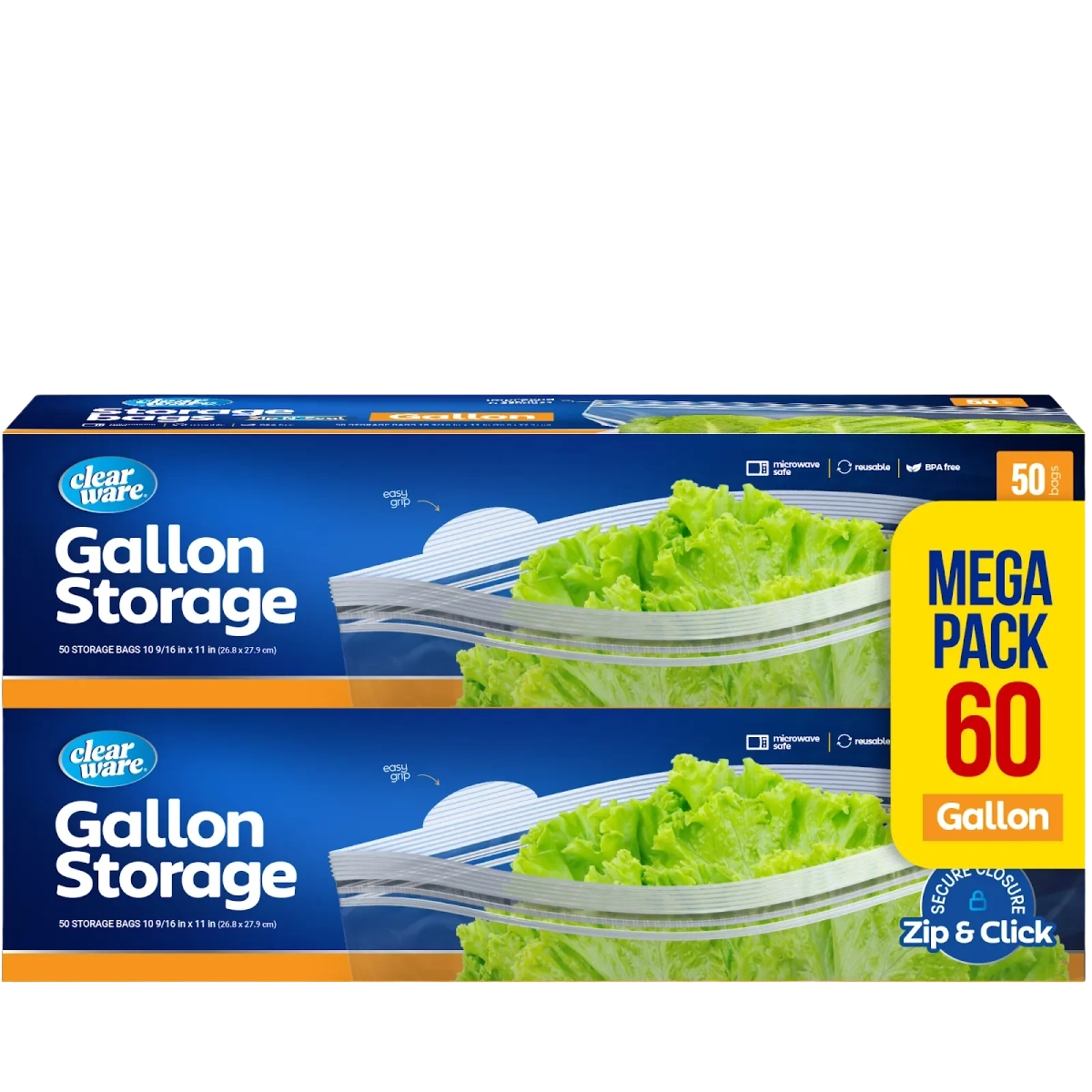 Clearware® Gallon Storage Bags