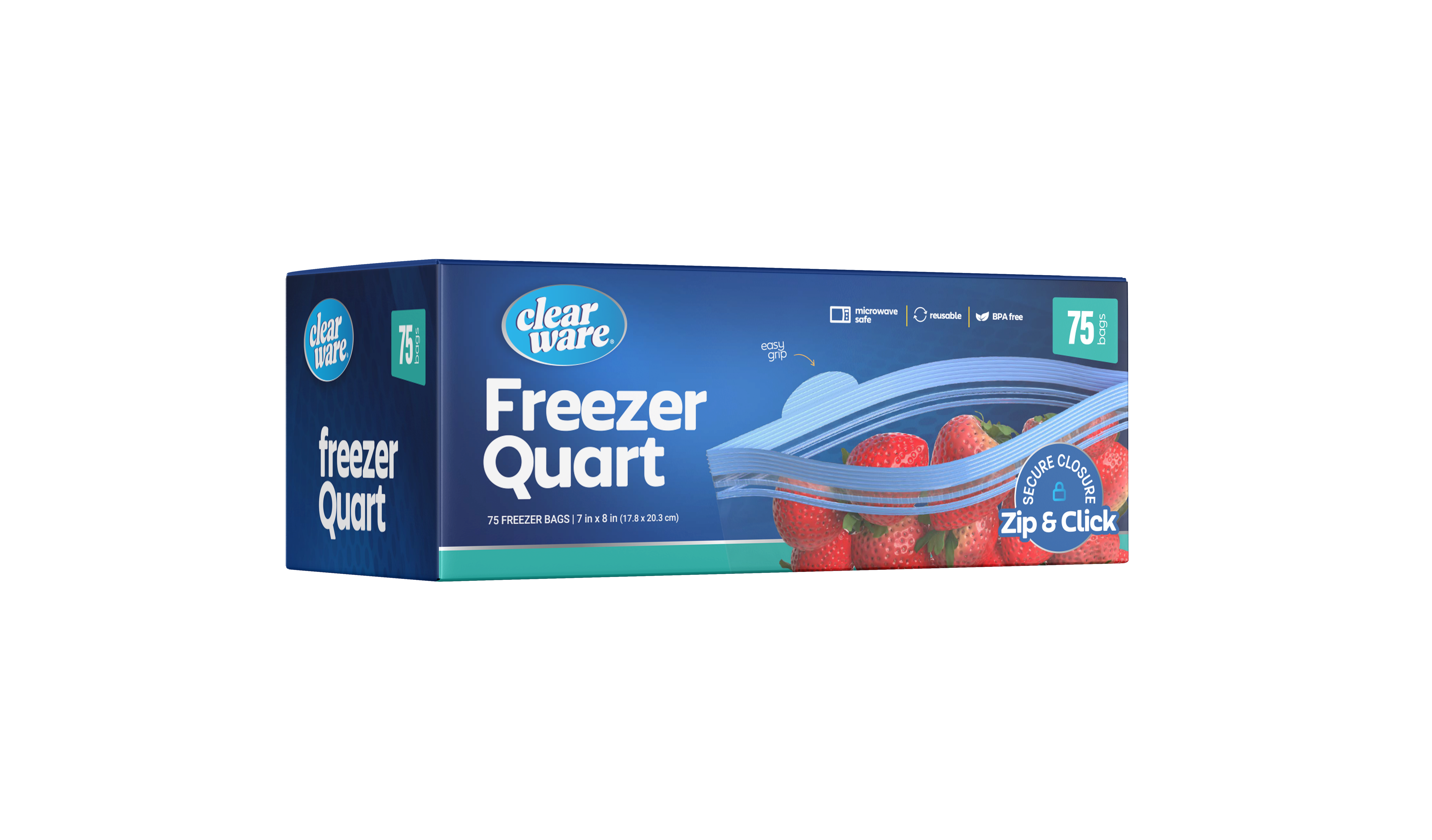 Clearware® Quart Freezer Bags