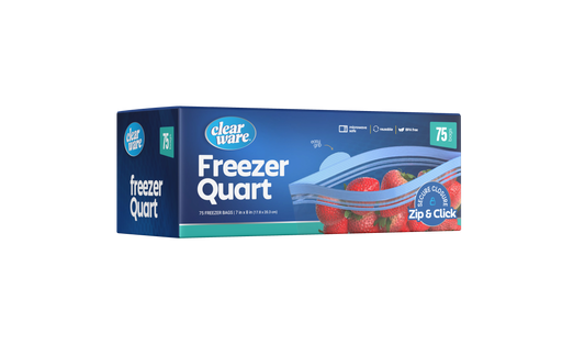 Clearware® Quart Freezer Bags