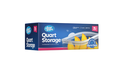 Clearware® Quart Storage Bags