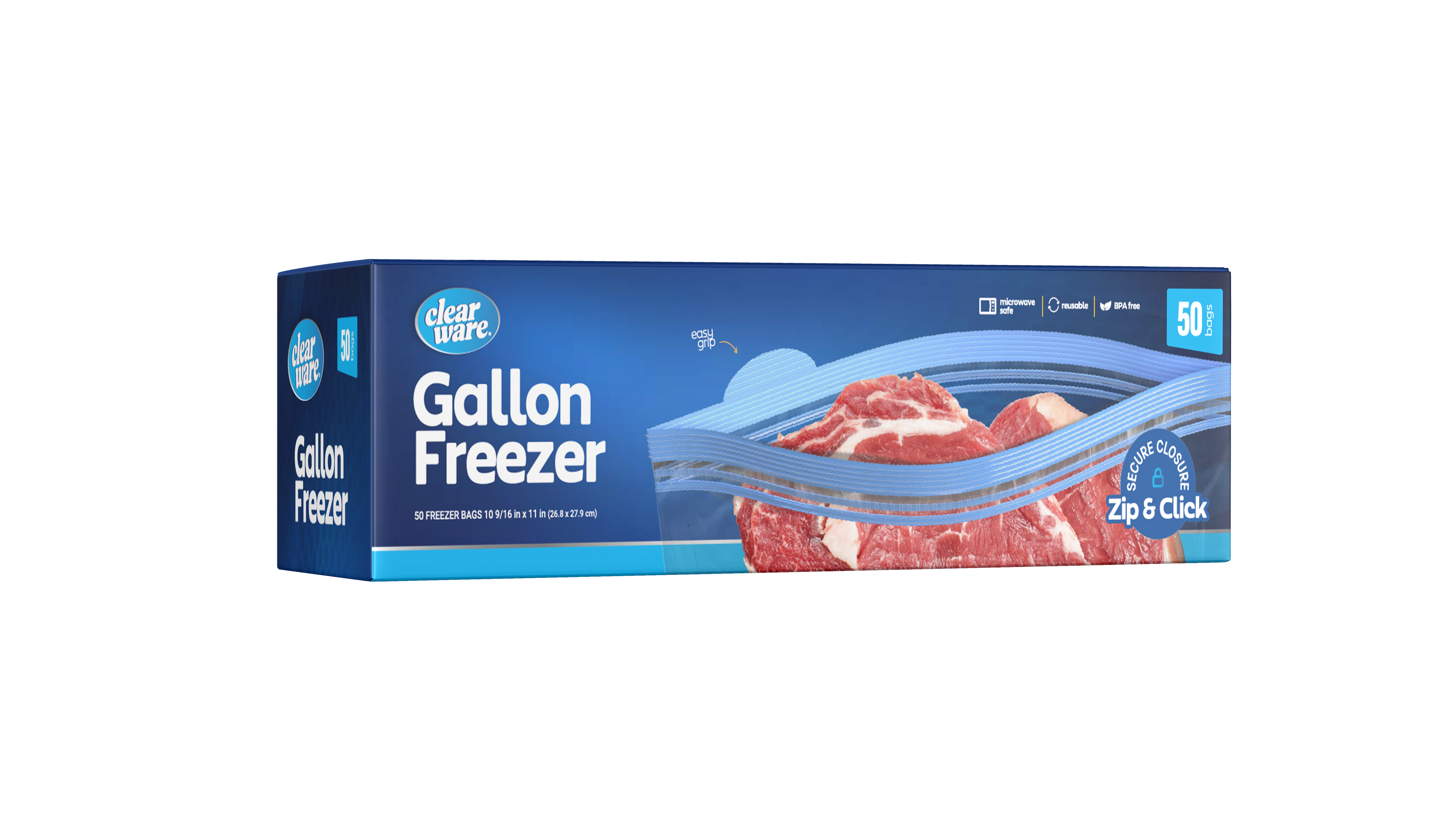 Clearware® Gallon Freezer Bags