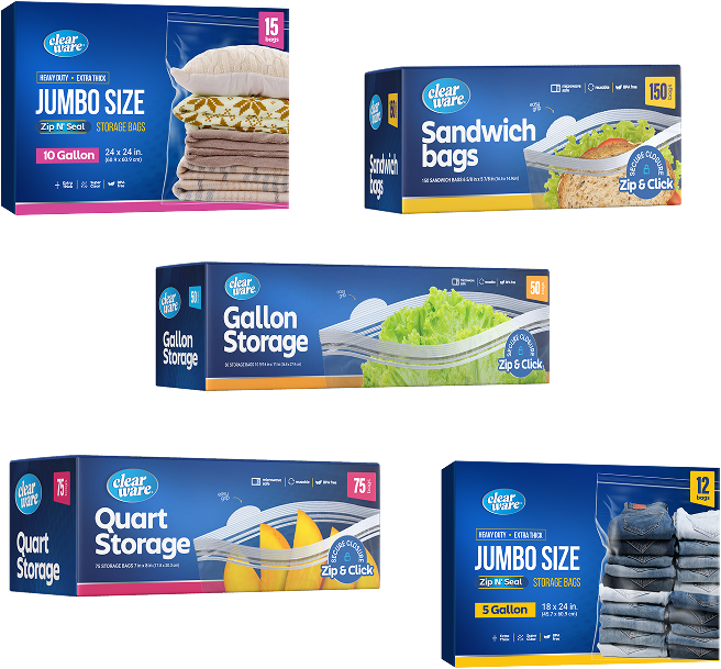 Children holding ClearWare bags